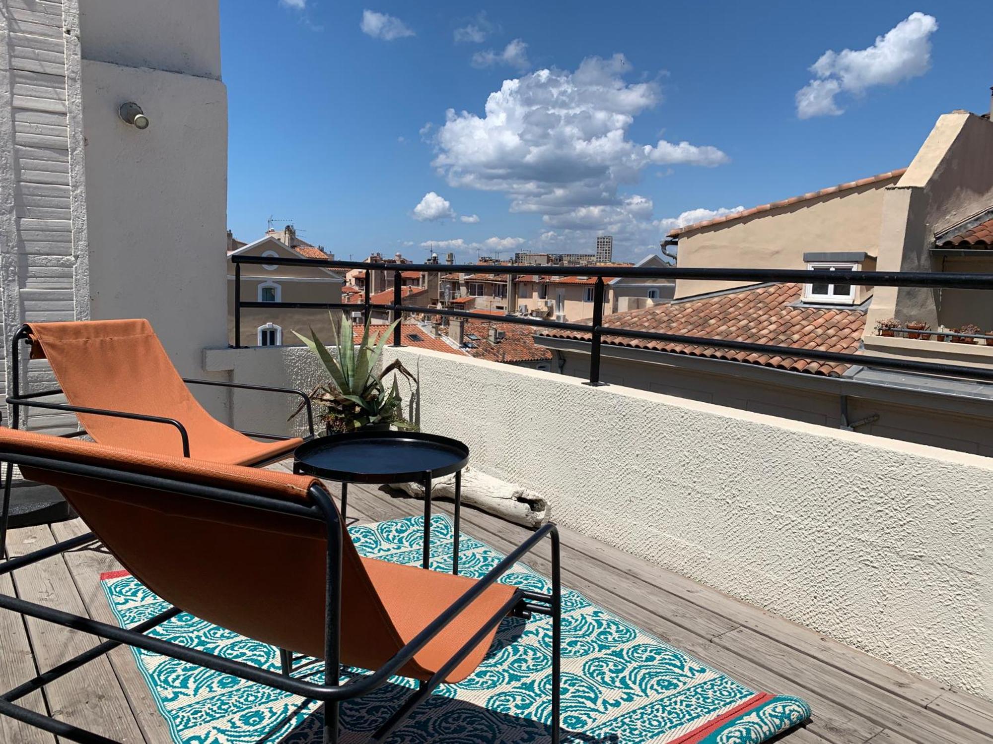 Studio Toit Terrasse Vieux Port Marseille Exteriör bild
