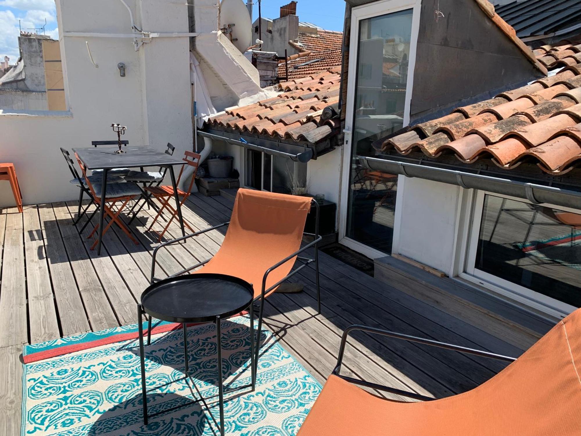 Studio Toit Terrasse Vieux Port Marseille Exteriör bild