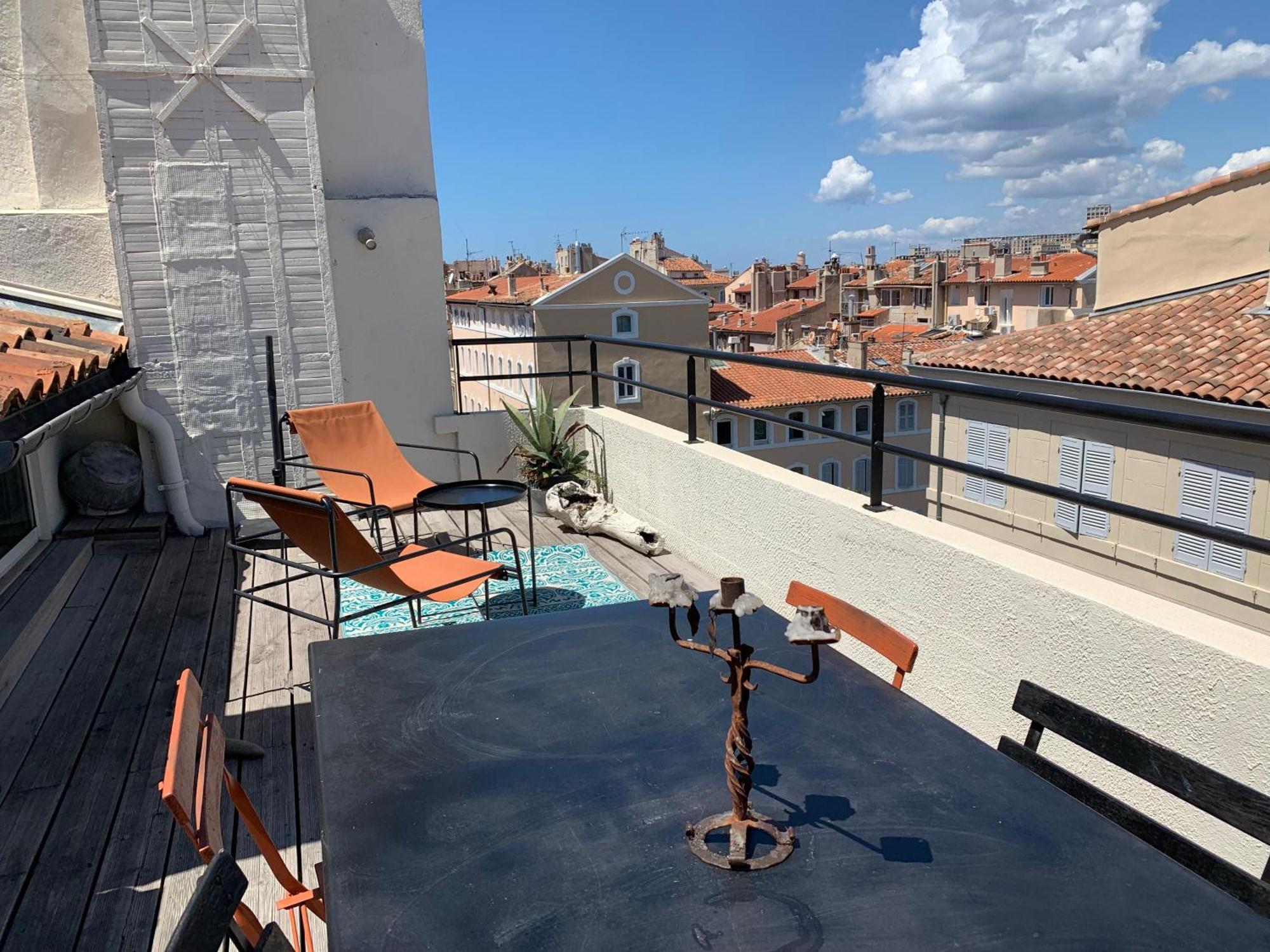 Studio Toit Terrasse Vieux Port Marseille Exteriör bild